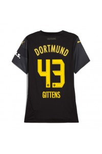 Borussia Dortmund Jamie Bynoe-Gittens #43 Fotballdrakt Borte Klær Dame 2024-25 Korte ermer